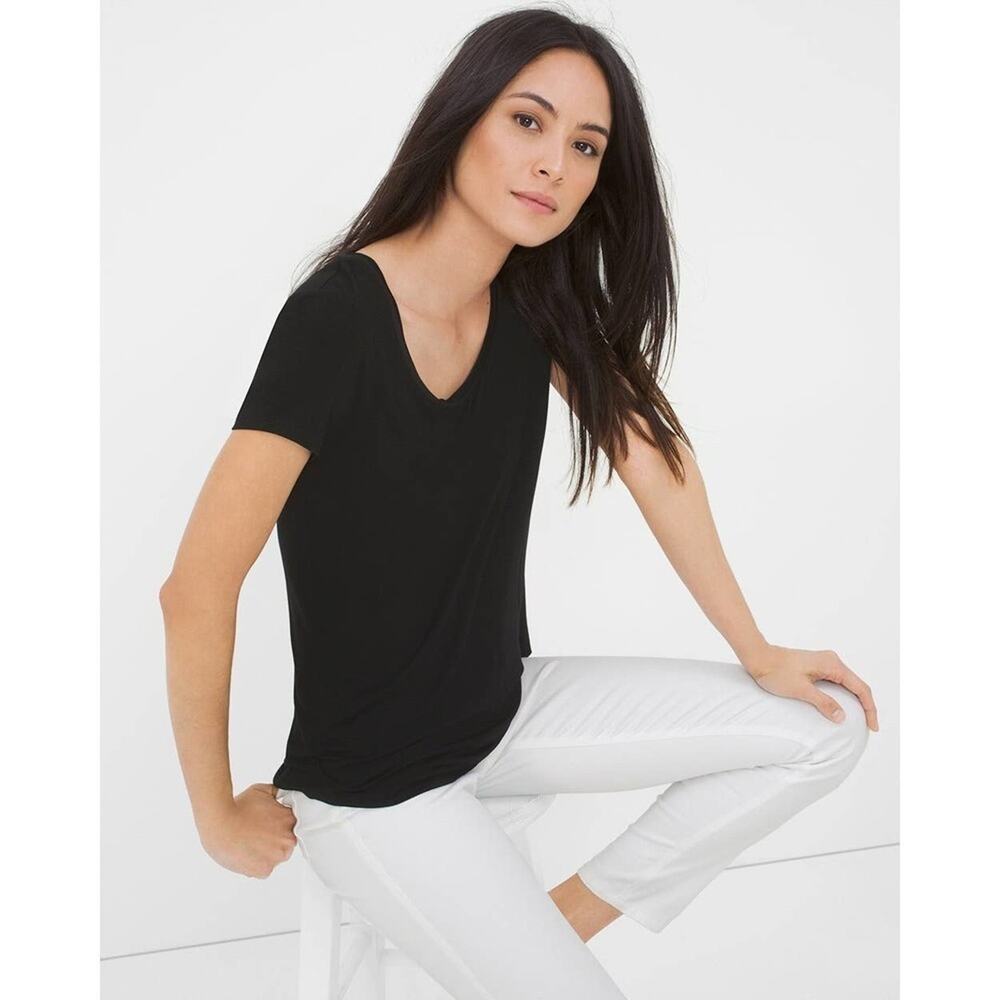 WHBM Black Manhattan Tee Size Medium🖤✨🖤